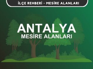 Antalya Mesire Alanları Listesi - Kamp ve Piknik Yerleri