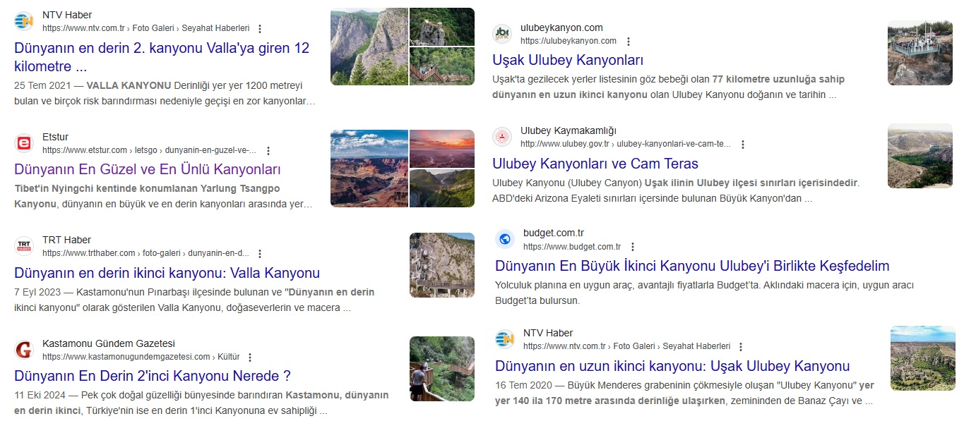 Dünyanın En Derin Kanyonları Yanlışlar