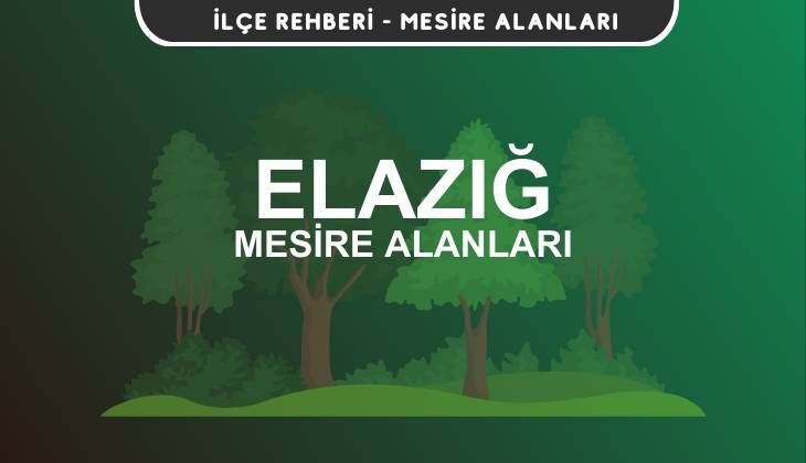 Elazığ Mesire Alanları Listesi - Kamp ve Piknik Yerleri