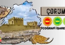 Çorum Coğrafi İşaretli Ürünler Listesi Çorum Coğrafi İşaretleri Ürünler Listesi